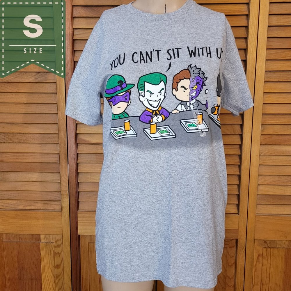 Grey Batman Villians Tee Shirt